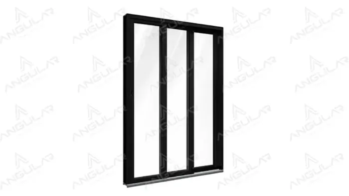 Porta Suprema, de Correr 3 Folhas c/ Vidro Incolor 6mm - Alto Padrão Angular