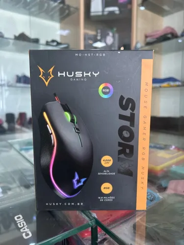 Mouse Gamer Husky Storm RGB - 4000 DPI - 16,8 Milhões de Cores