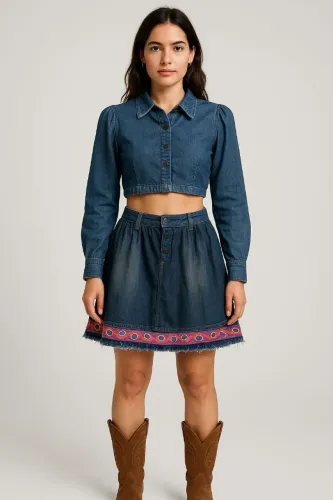 Saia jeans Opera Rock tam P