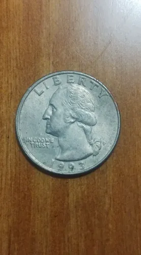 Moeda antiga de 25 centavos - 1993