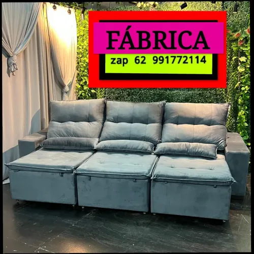 Sofá retrátil e reclinável 2.90 Largura