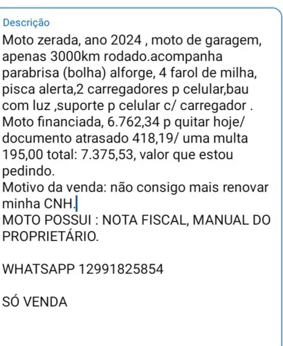 Moto em ótimas condições