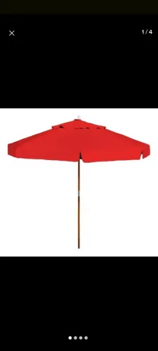 Ombrelone vermelho 3 metros 