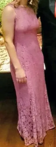 Vestido longo festa rose M 40