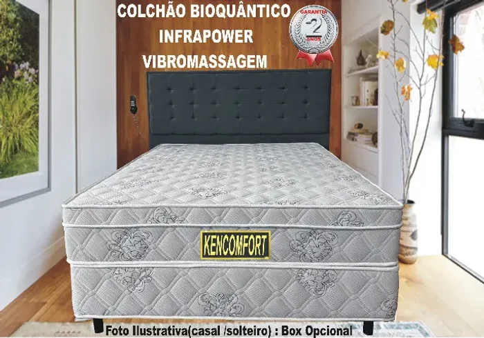 Colchão Kencomfort com Massageador e Top Pillow - solteiro