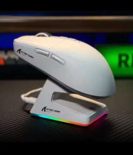 Mouse Gamer Attack Shark X06 White S/ Fio (NOVO)