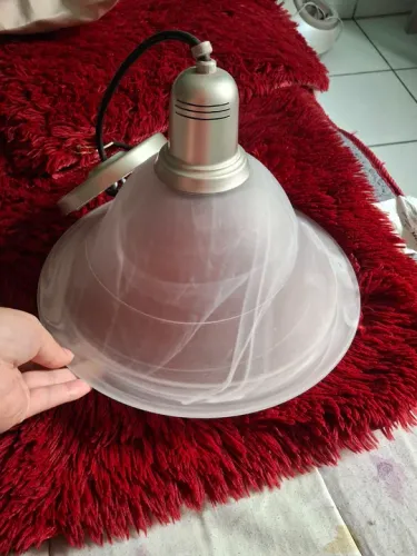 Lustre Grande de Teto pendente estilo da Gringa em  formato de sino de Vidro