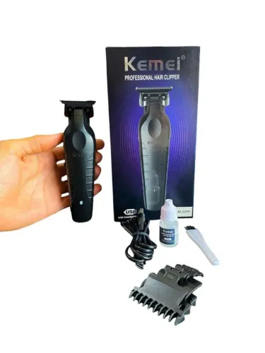 Máquina de Cortar Cabelo e Acabamento Sem Fio Profissional