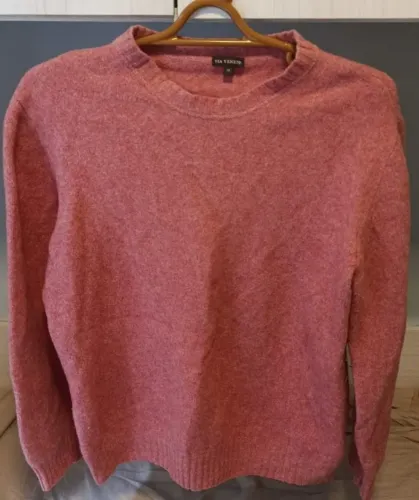 Suéter Feminino Via Veneto Longo Tam M - Rosa Mescla