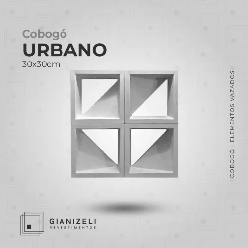 Cobogó Elemento Vazado Urbano Bandeirinha Triângulo para decoração 