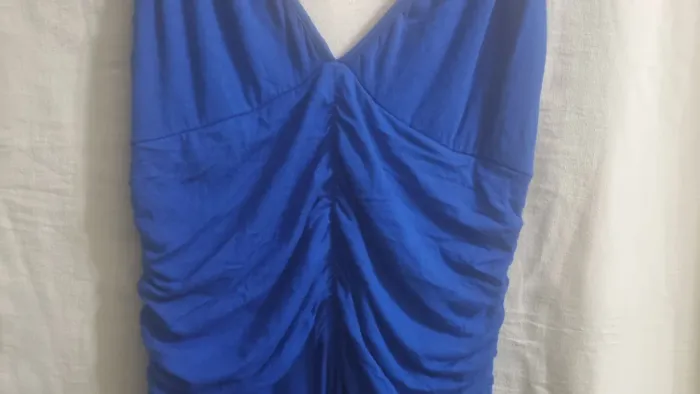 Vestido de malha azul céu M