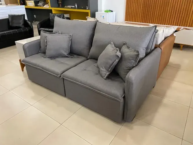 Sofá Cama Vancouver 2,10m Todo no Linho 