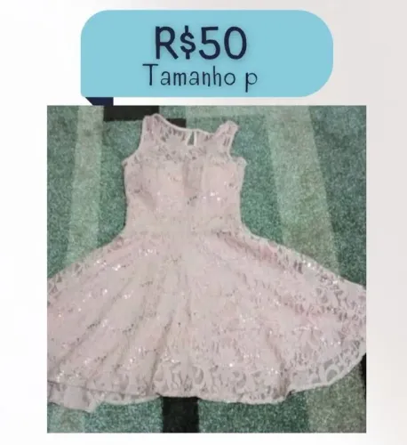 Vestido Rose Rosa Daminha Renda Curto Florista Formatura PP