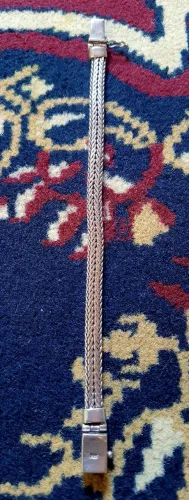 Pulseira prata 925 Bali Peruana fecho gaveta