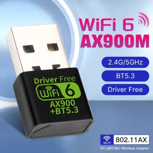 Adaptador USB Wi-Fi 6 AX900 com Bluetooth 5.3