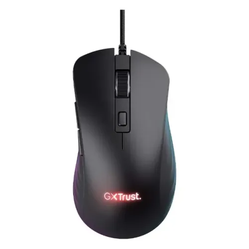 Mouse Gamer Pro Trust GXT 924 Ybar+, RGB, 25600DPI, 6 Botões, Preto - 24890