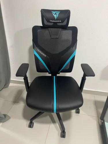 Cadeira Ergonomic Yama1 Preta/Cyan THUNDERX3, Thunderx3, YAMA1 YAMA1, Preta/Cyan