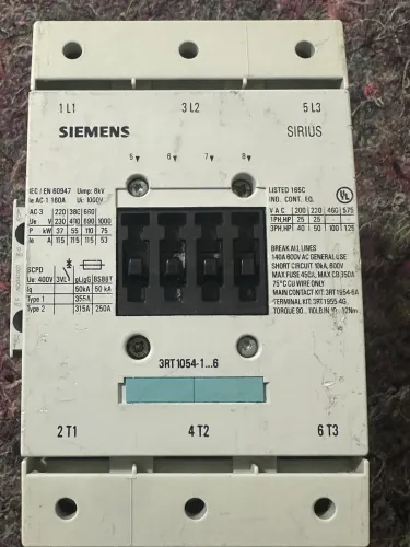 Contator Siemens SIRIUS 3RT1054  160A 220V