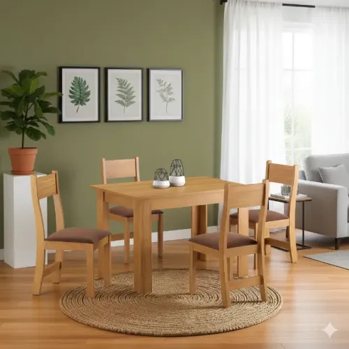 Mesa de Jantar Palace com Cadeiras Brisa Bombom (Disponível em estoque)