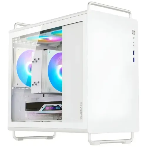 Gabinete Gamer Bluecase Tiny Pro White BG-056W *Com 5 Fans Led Argb* - Micro-ATX - WZetta