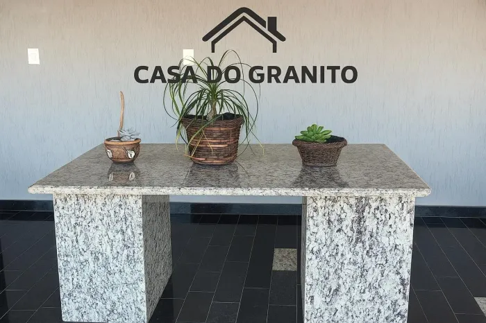 Mesa de Granito 195x100 ( sem cadeiras) produto novo