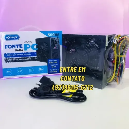 Fonte Para PC 500w Fonte Real - Entrega das 9 ate as 22hrs
