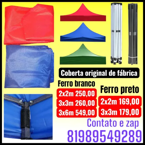 Lona para tenda articulada ferro preto e ferro branco qualidade de fábrica 