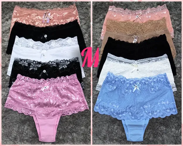 Calcinha Alta R$30 Algodão e Renda