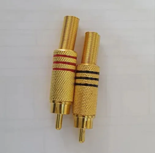 Plug conector macho Rca gold 6mm