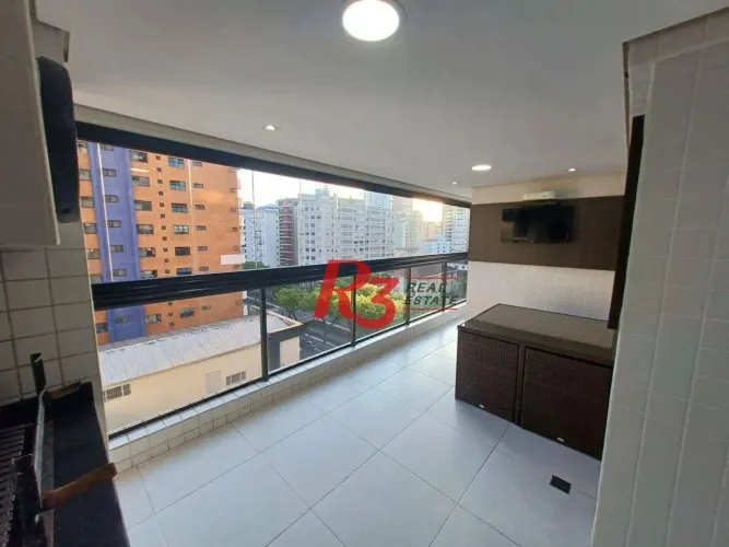 Apartamento para alugar, 85 m² por R$ 7.307,58/mês - Gonzaga - Santos/SP