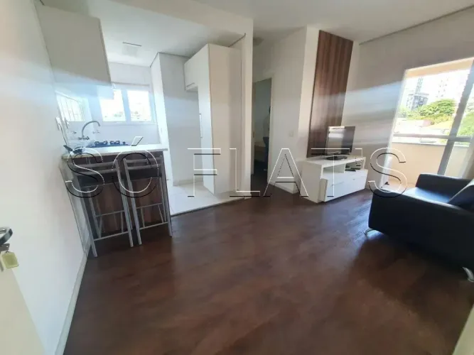 Flat La Defense para locação próximo a Avenida Sumaré com 35m² e 1 dormitório.