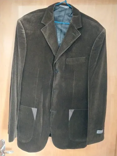 2 BLAZERS EM VELUDO COTELÊ  MASCULINO  GIORGIO ARMANI - MARROM 54 E PRETO 58