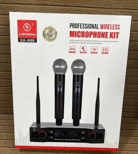 Microfone Wireless KAPBOM KA-M88 Profissional