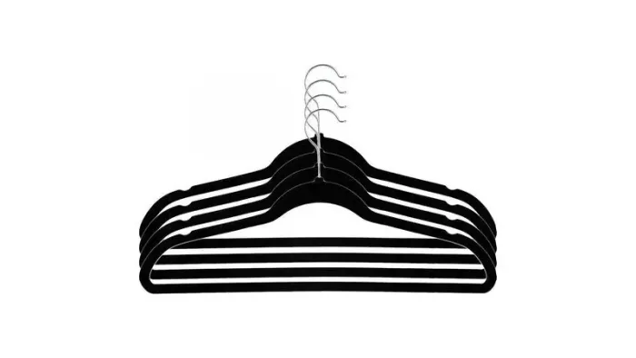 Cabides Veludo preto 50 unidades 