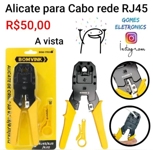 Alicate Rj45 manutenção e reparo cabo de rede internet