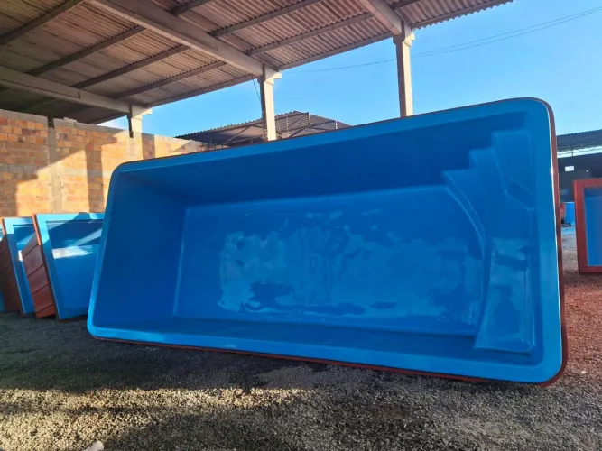 Piscina de fibra 6 metros quadrada