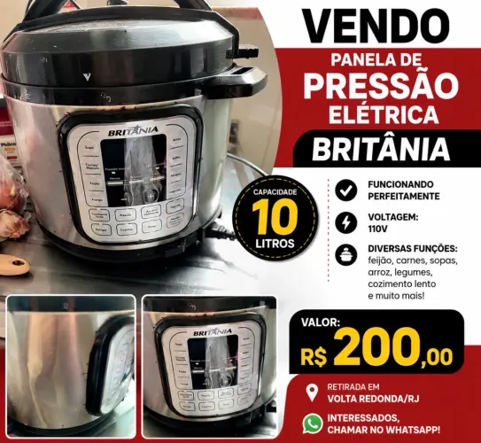 Panela pressão 12 xícaras