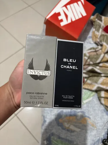 Perfume invictus e bleu de chanel