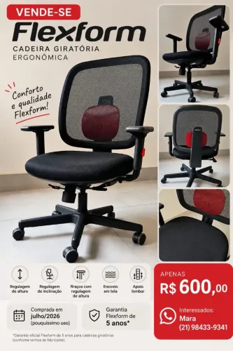 Cadeira giratória ergonômica Flexform