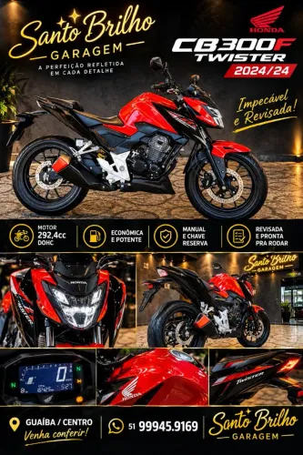 Honda CB 300f Twister 2024 linda bem abaixo da Fipe