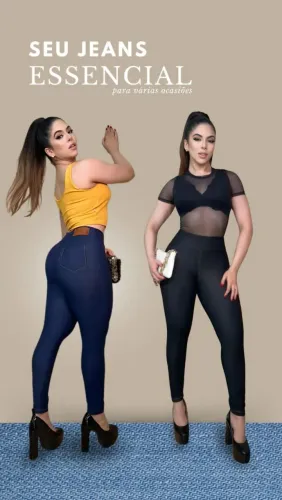 Calça modeladora jeans