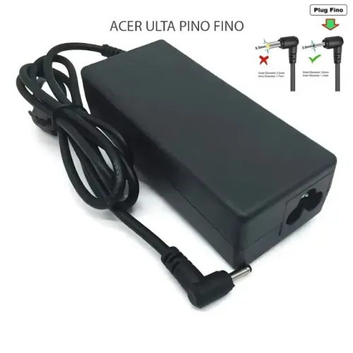 Fonte Carregador Notebook Acer Ultra 19V 3.42A 65W Bivolt Conector pino fino 3,0mmx1,1mm