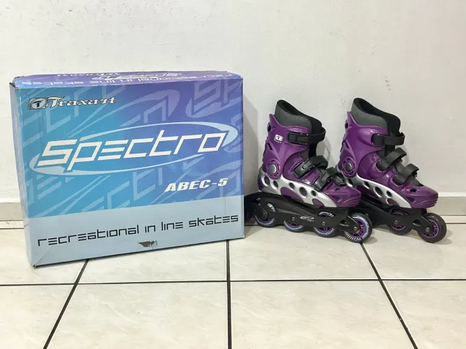 Patins Traxart Spectro ABEC-5 Roxo Tam. 36/37 | Semi Novo