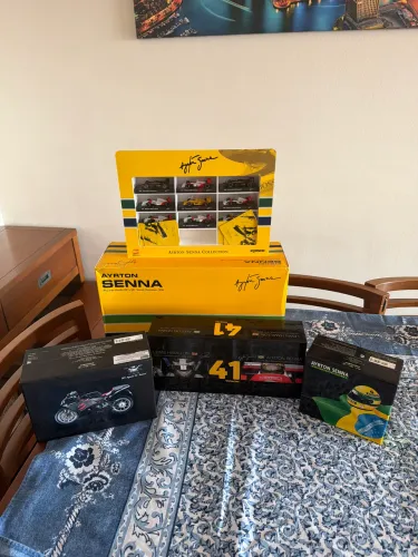 5 itens coleção Ayrton Senna 