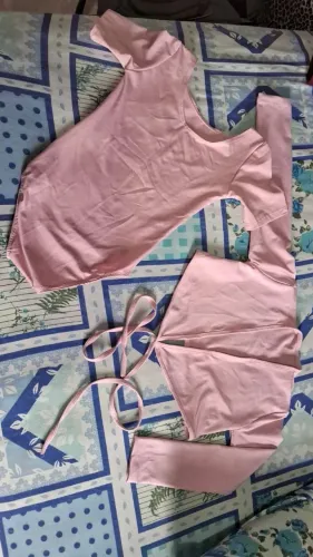 Conjunto bory manga curta + casaquinho ballet