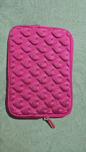 Case rosa coração para tablet ou kindle