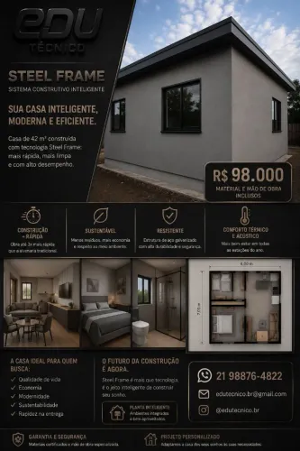 Construção Seca Steel Frame 42 m²