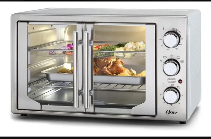 Forno E Fritadeira Sem Óleo Oster 42l French Door 2 Em 1 127v