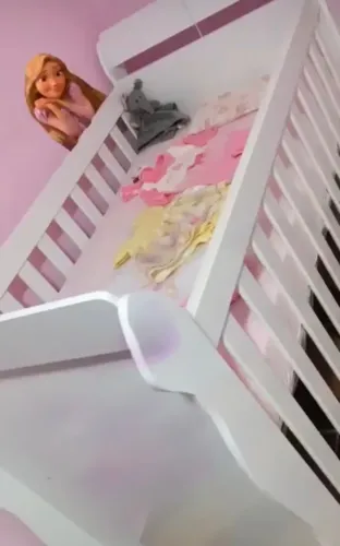 Berço americano, mini cama com colchão 