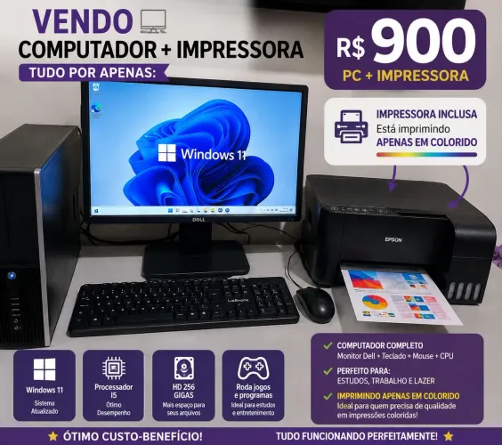 COMPUTADOR COMPLETO HP I5